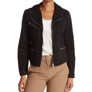 NWT OOKIE AND LALA Faux Suede Moto Jacket